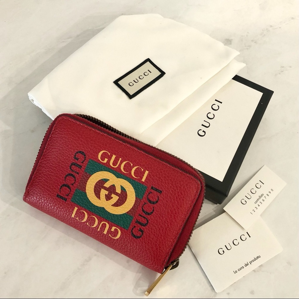 Gucci Print leather card case - Picture 2 of 6